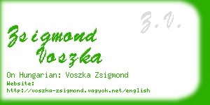 zsigmond voszka business card
